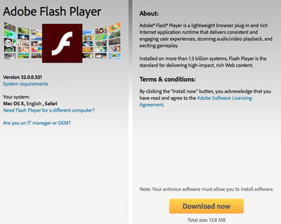 adobe flash player 9.0 free download for mac